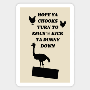 Chooks and Emus Sticker